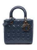 Christian Dior Pre-Owned 2020 Medium Patent Cannage Lady Dior satchel - Blue