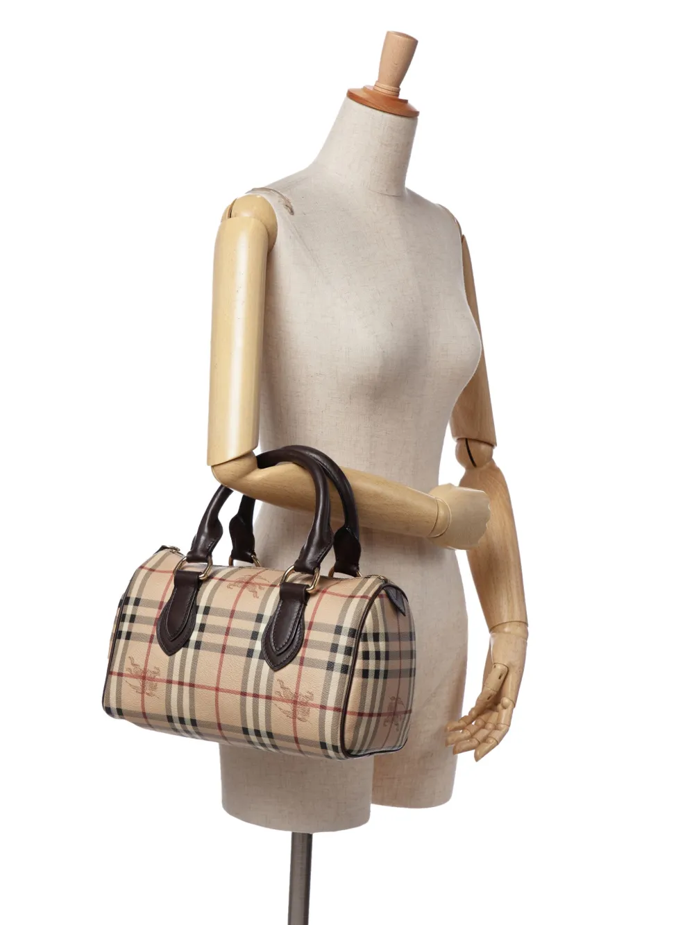 Burberry Pre-Owned 2000-2017 Small Haymarket Check Coated Canvas Chester Bowling Bag boston bag | Pre-Owned | Image 2