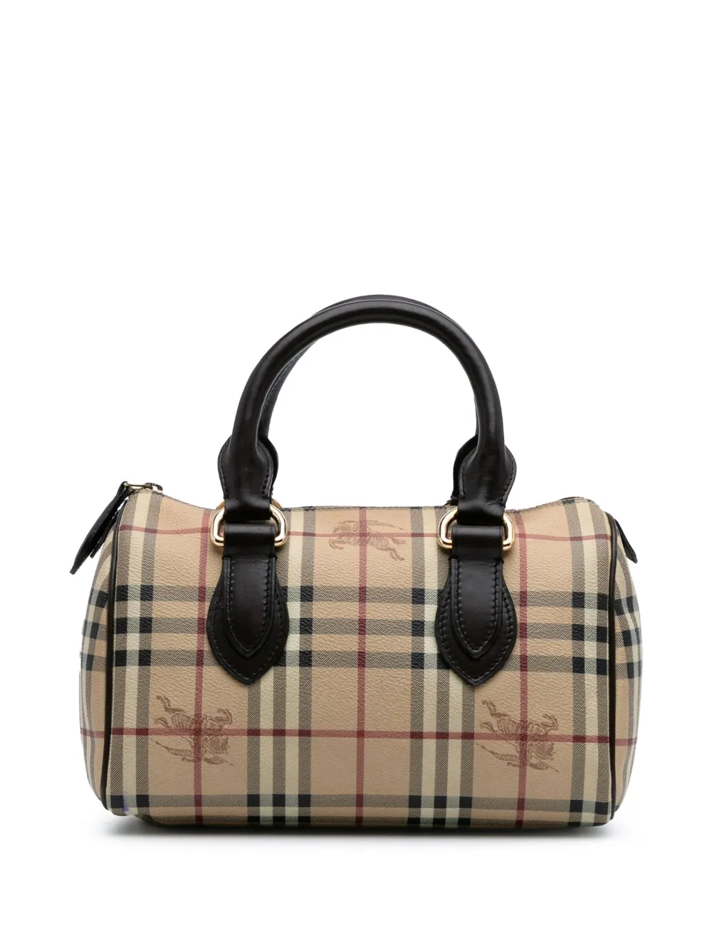 Burberry Pre-Owned 2000-2017 Small Haymarket Check Coated Canvas Chester Bowling Bag boston bag | Brown | Image 1