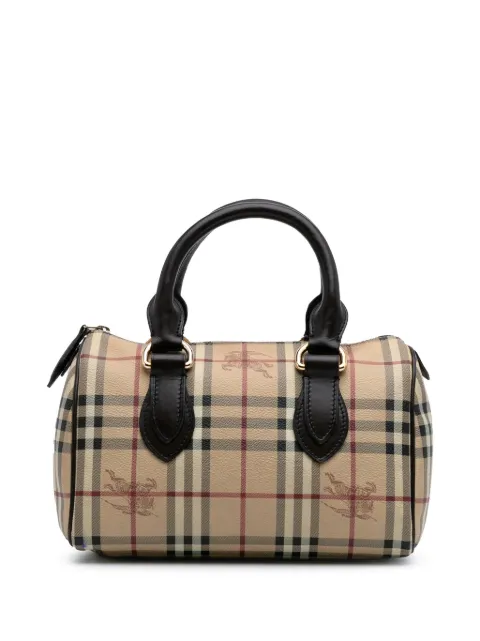 Burberry Pre-Owned 2000-2017 Small Haymarket Check Coated Canvas Chester Bowling Bag boston bag