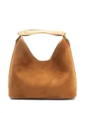 Elleme small Boomerang curved-handle suede bag - Brown