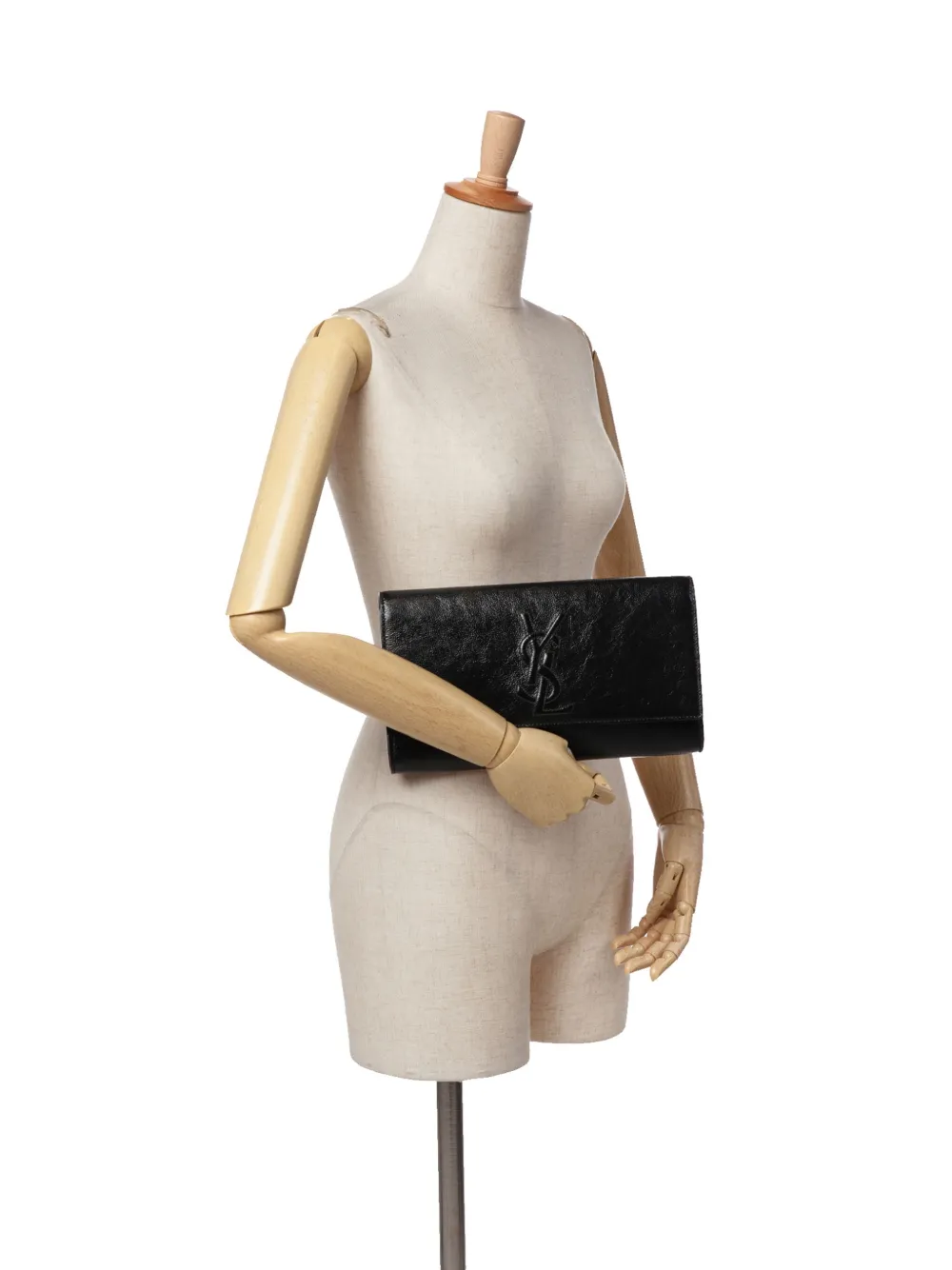 Saint Laurent Pre-Owned 20th Century Large Textured Patent Monogram Belle De Jour clutch bag | Pre-Owned | Image 2