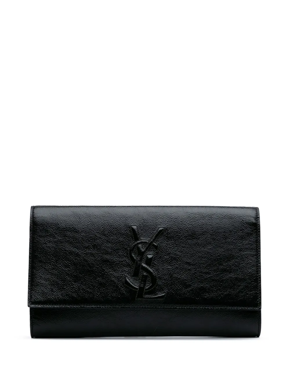 Saint Laurent Pre-Owned 20th Century ラージ テクスチャード パテント モノグラム ベル ドゥ ジュール Saint Laurent Pre-Owned 20th Century ラージ テクスチャード パテント モノグラム ベル ドゥ ジュール
