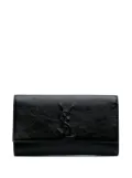 Saint Laurent Pre-Owned 20th Century Large Textured Patent Monogram Belle De Jour clutch bag - Black