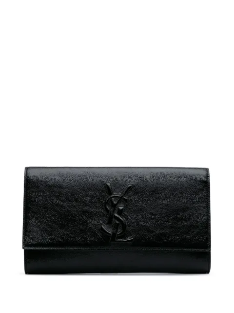 Saint Laurent Pre-Owned 20th Century Large Textured Patent Monogram Belle De Jour clutch bag