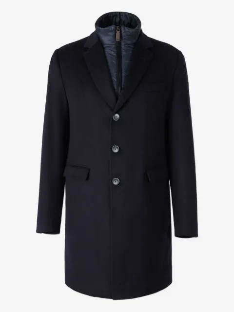 Herno detachable-lining buttoned coat