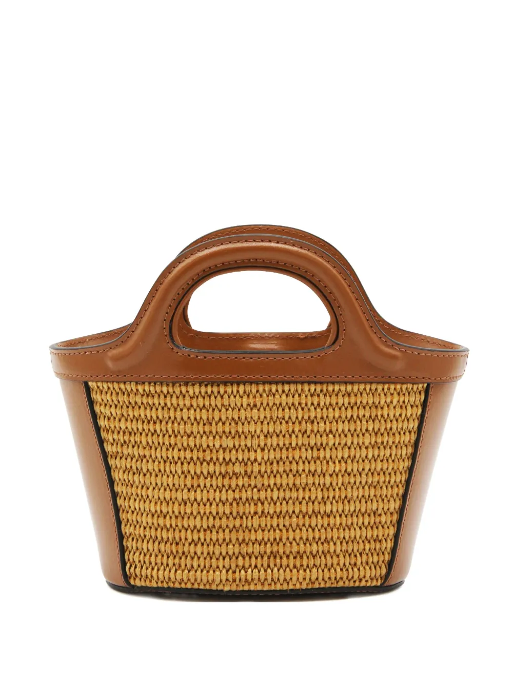 micro Tropicalia woven straw handbag