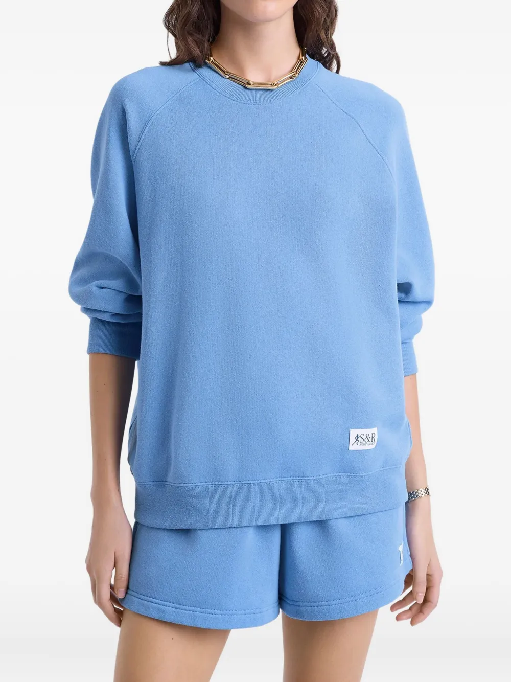 Sporty & Rich Juniper sweater met raglan mouwen Blauw