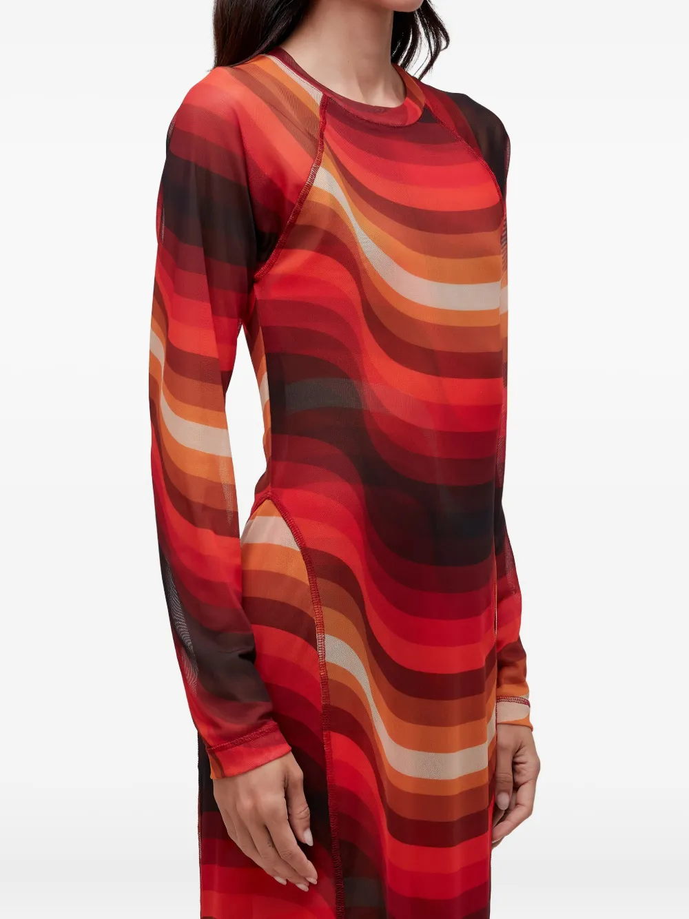  Osklen Ipanema Long-sleeves Dress - Red 