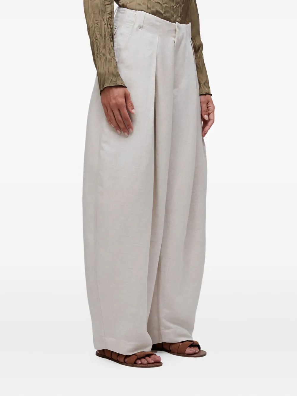 Osklen Pleated Trousers In White