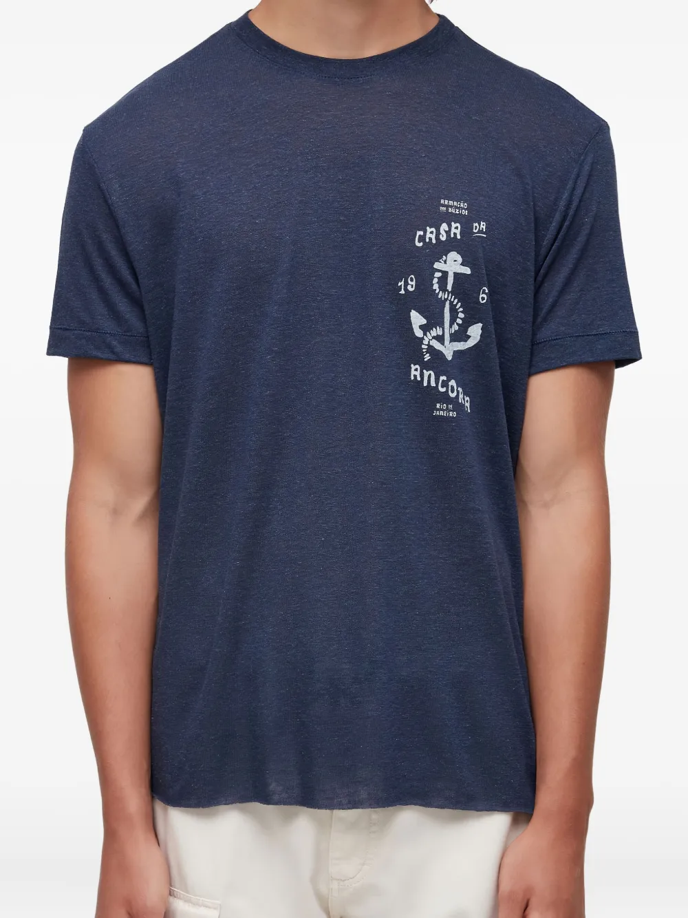 Osklen Casa da Ancora T-shirt Blauw