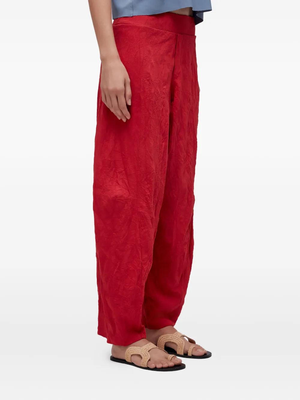 Osklen Balloon Wrinkle-effect Trousers In Red