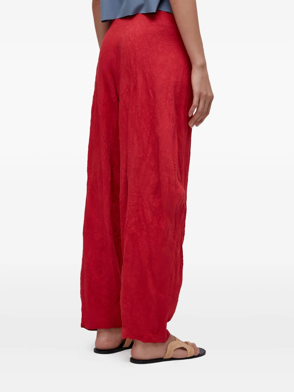 Osklen Balloon Wrinkle-effect Trousers In Red