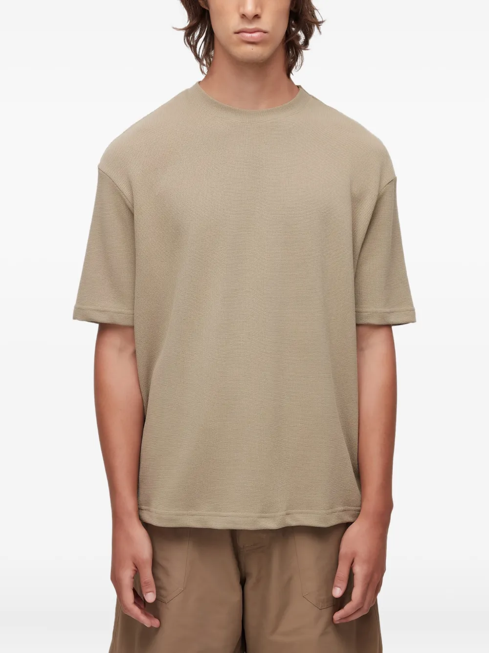 Osklen playera de tejido waffle | verde | Image 1