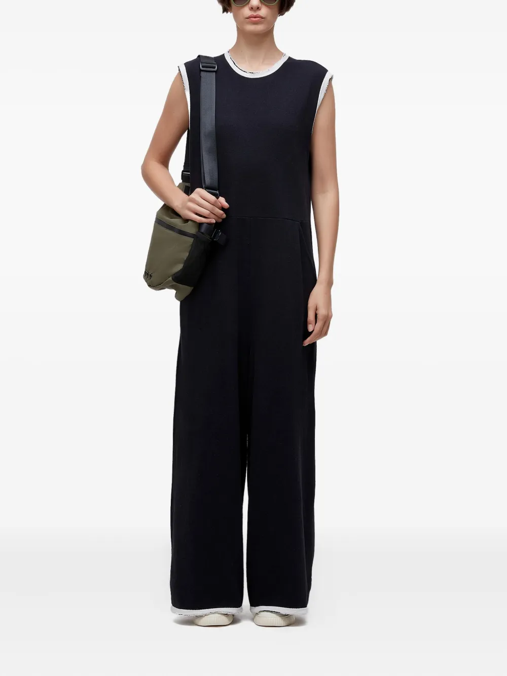 Osklen Mouwloze jumpsuit met contrasterende afwerking - Zwart