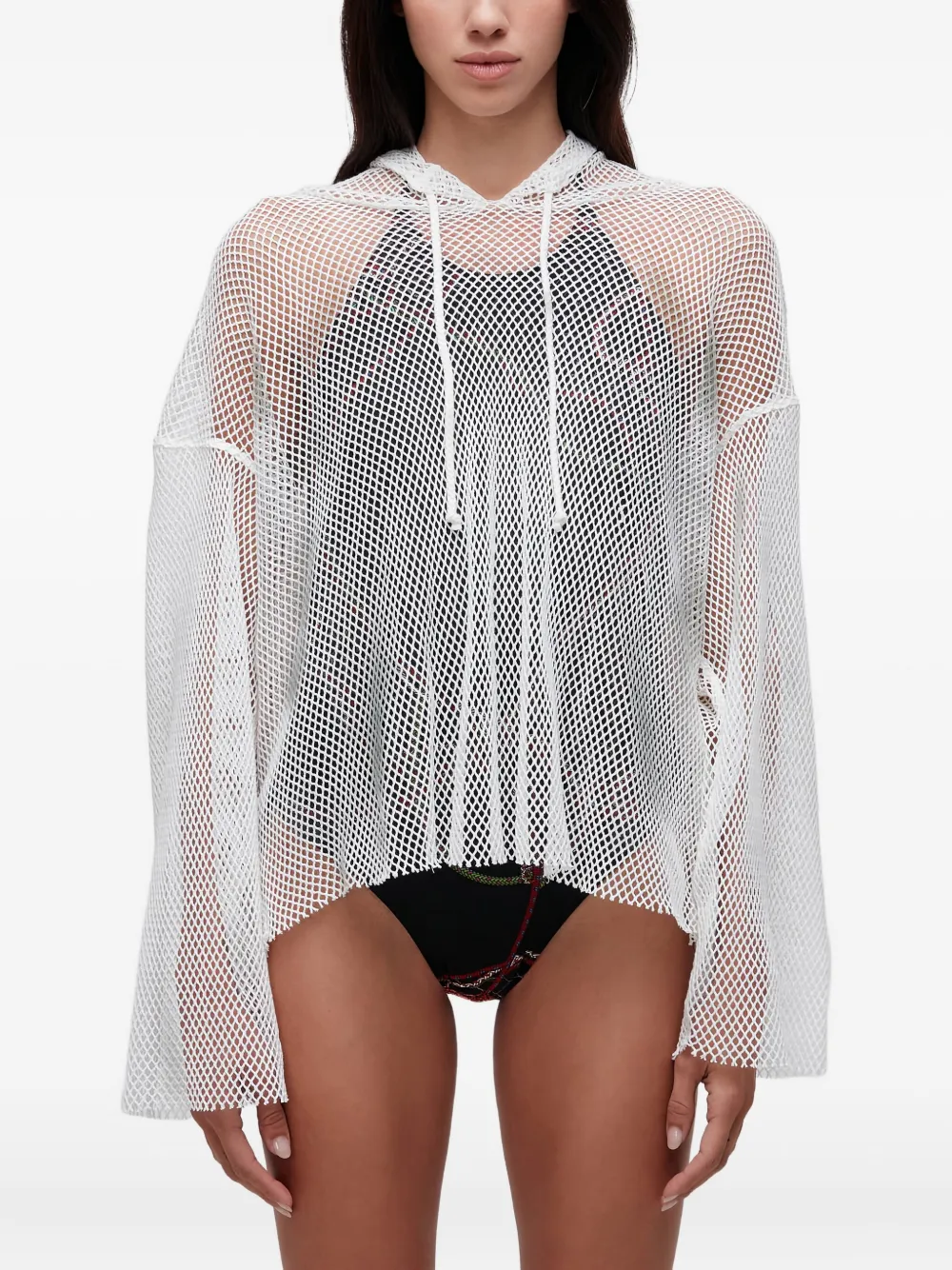 Osklen Mesh-paneled Hoodie In Neutral