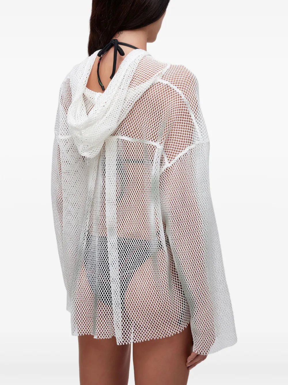 Osklen Mesh-paneled Hoodie In Neutral