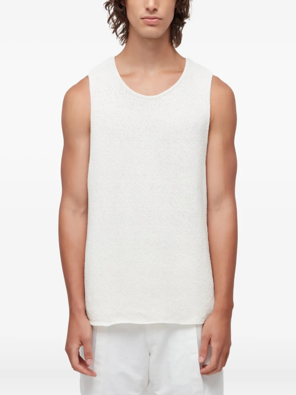 Osklen Regata textured knit vest | White | Image 1
