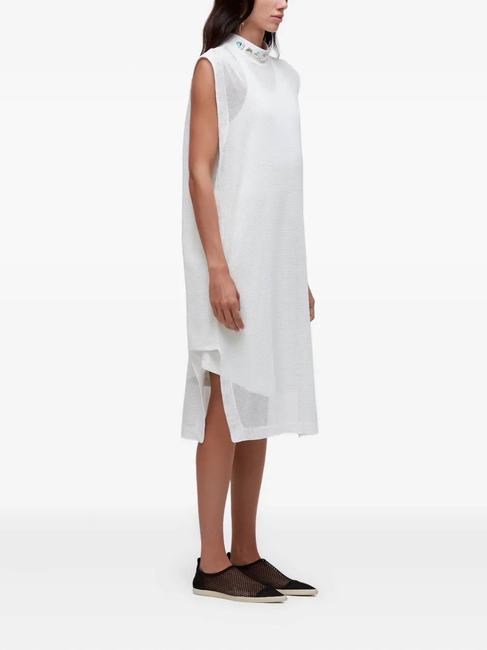 Osklen Mouwloze midi-jurk Wit