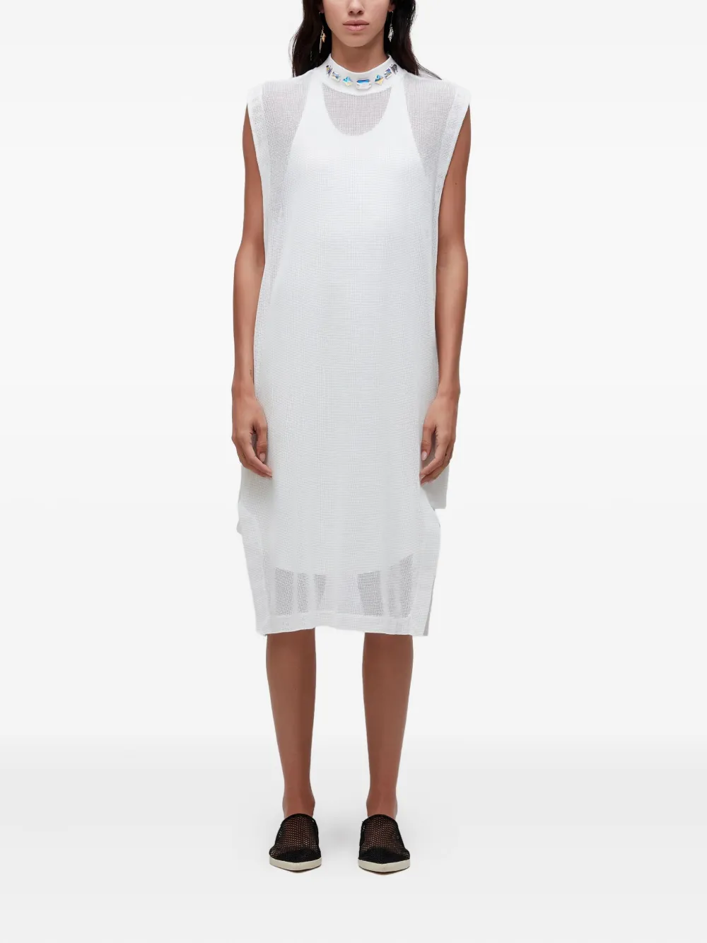 Osklen Mouwloze midi-jurk - Wit