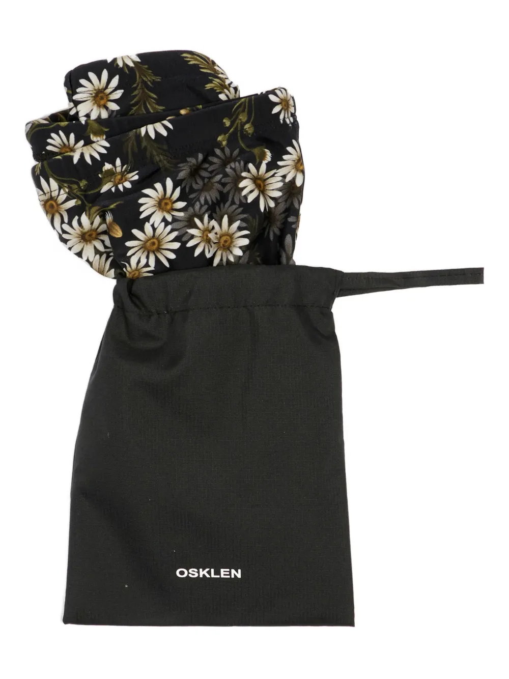 Osklen Zwembroek met madeliefjesprint Zwart