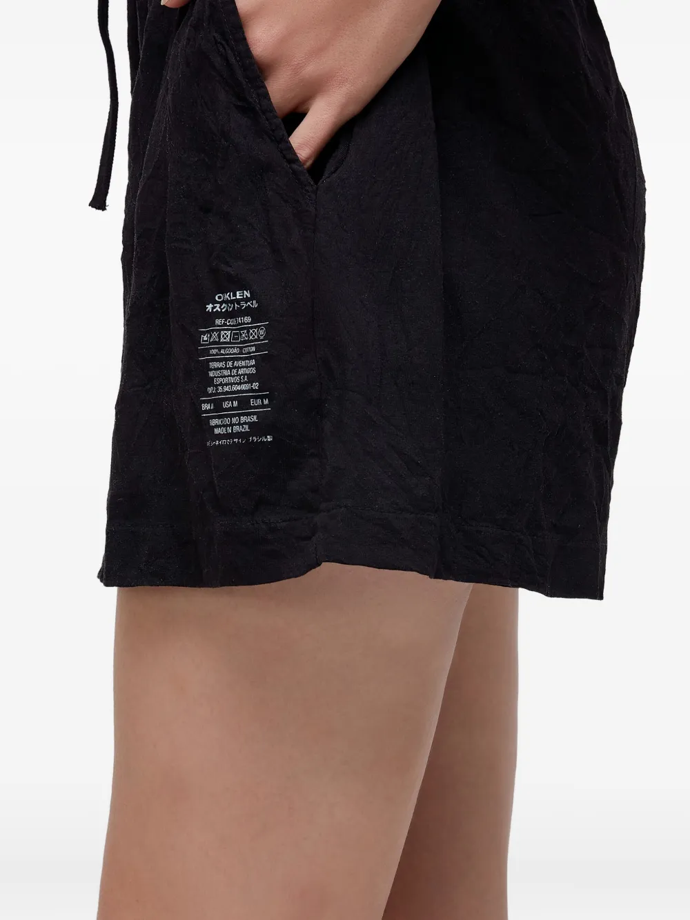 Osklen Shorts met gekreukt effect Zwart