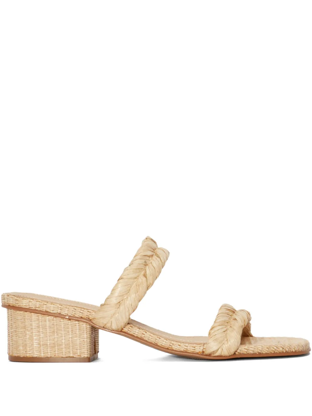 Osklen Braided Raffia Heeled Sandals In Neutral