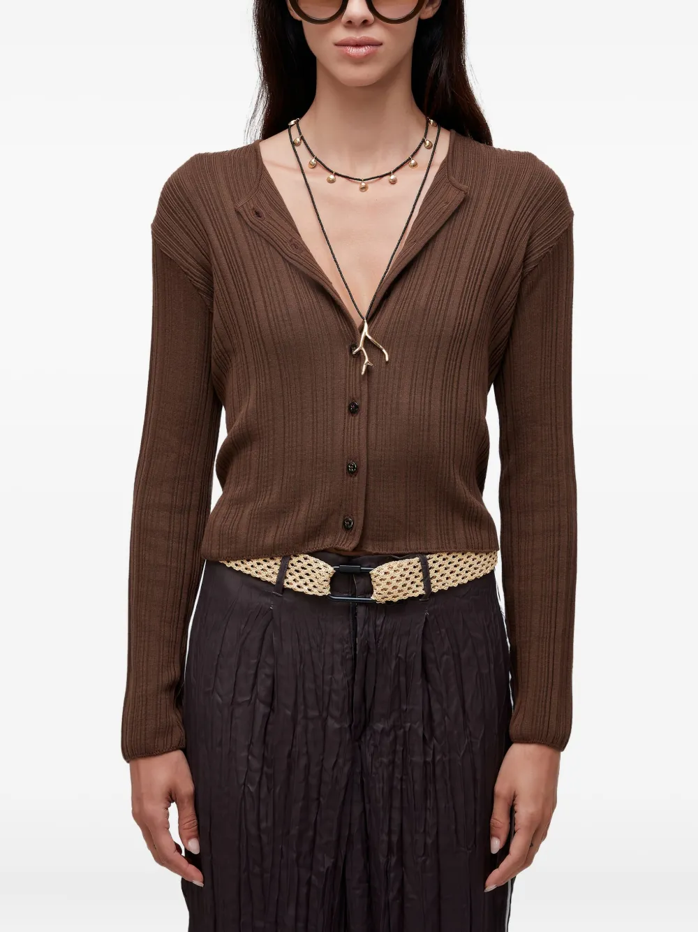 Osklen Gerippter Cardigan - Braun