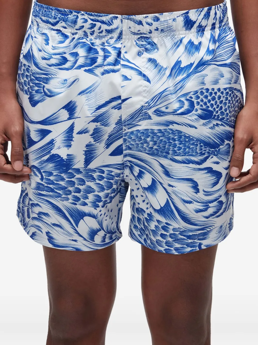 Osklen Pirarucu-print Swim Shorts In Blue