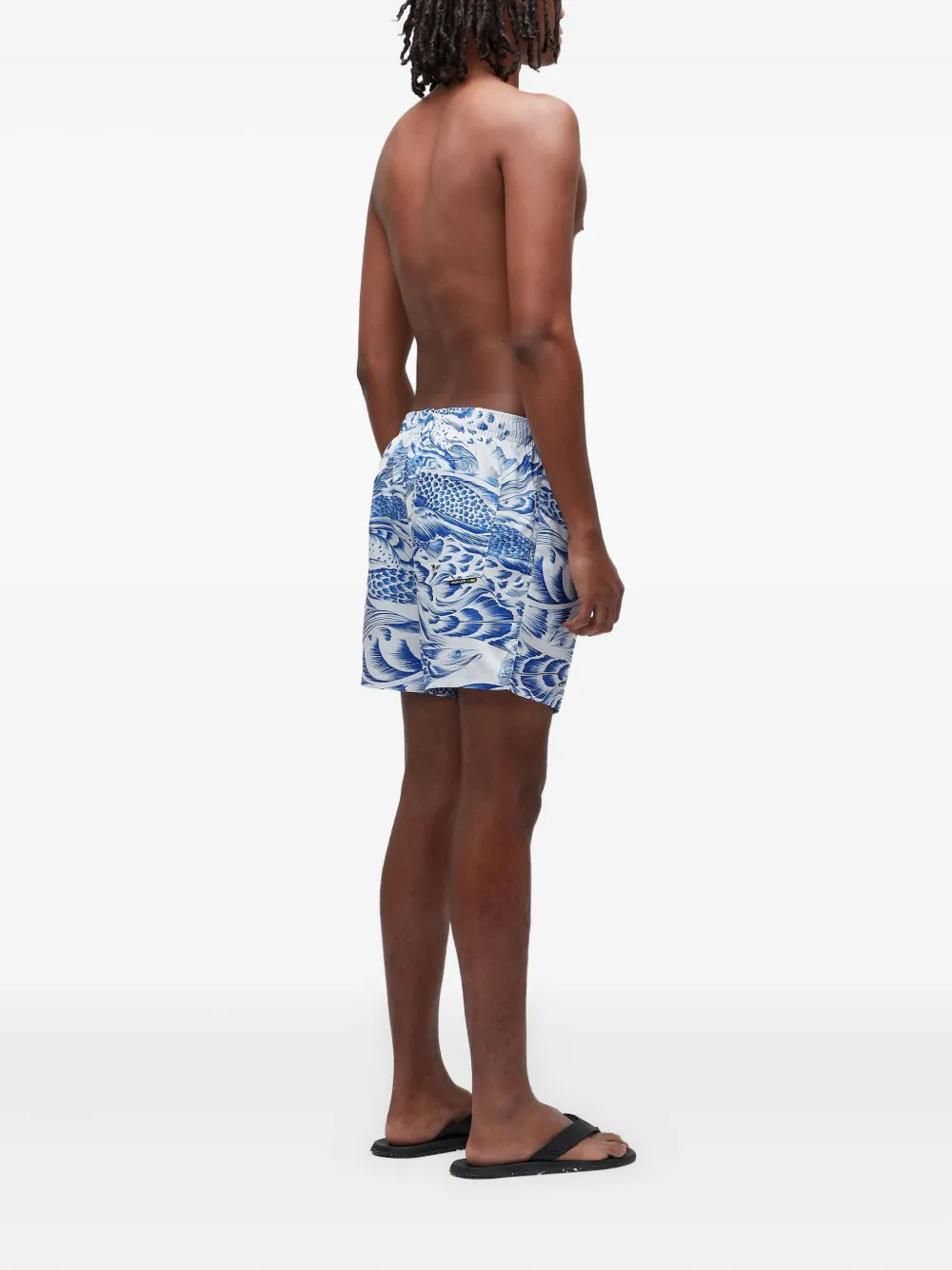 Osklen Pirarucu-print Swim Shorts In Blue