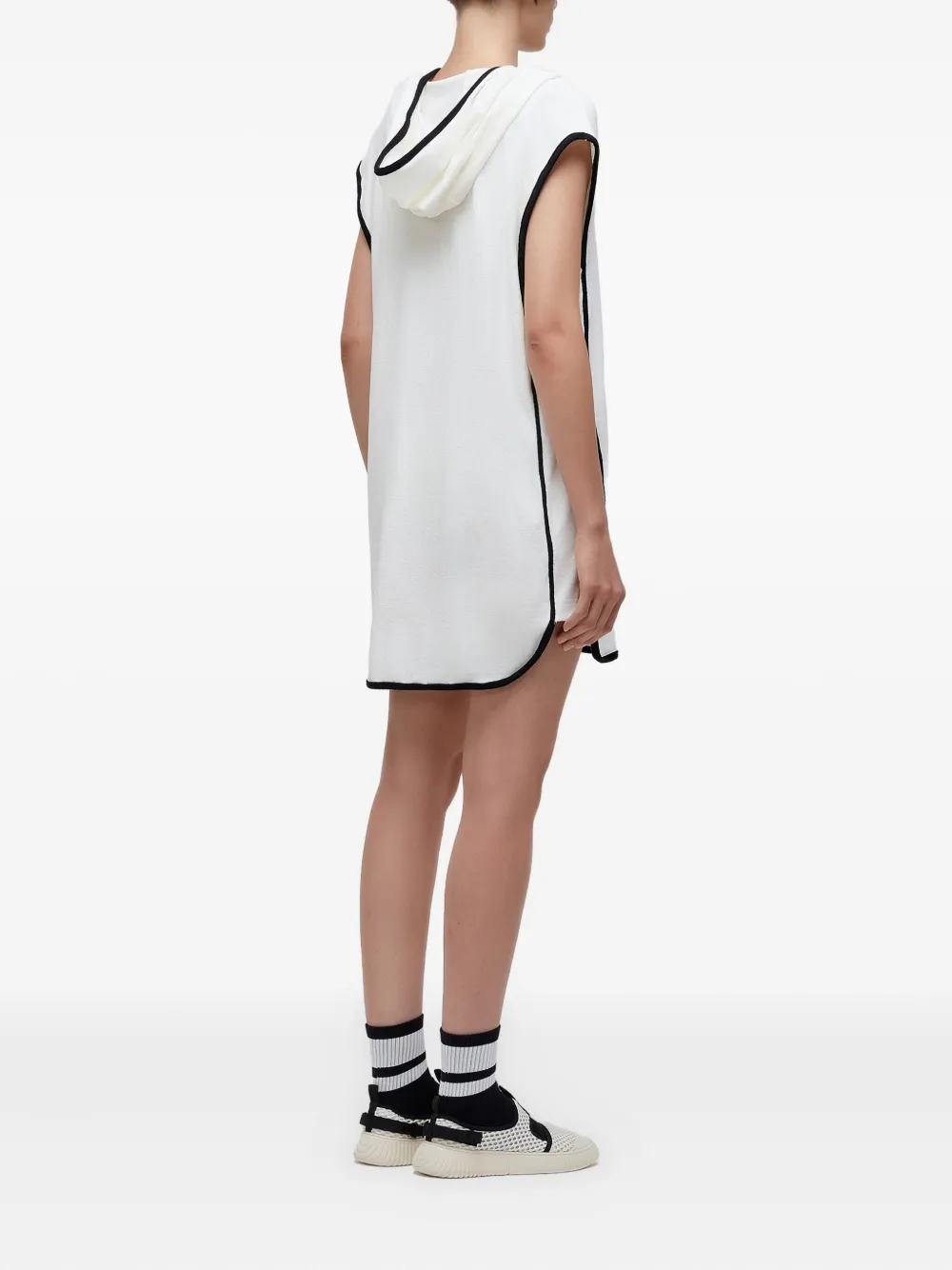 Osklen Layered Hooded Dress In White