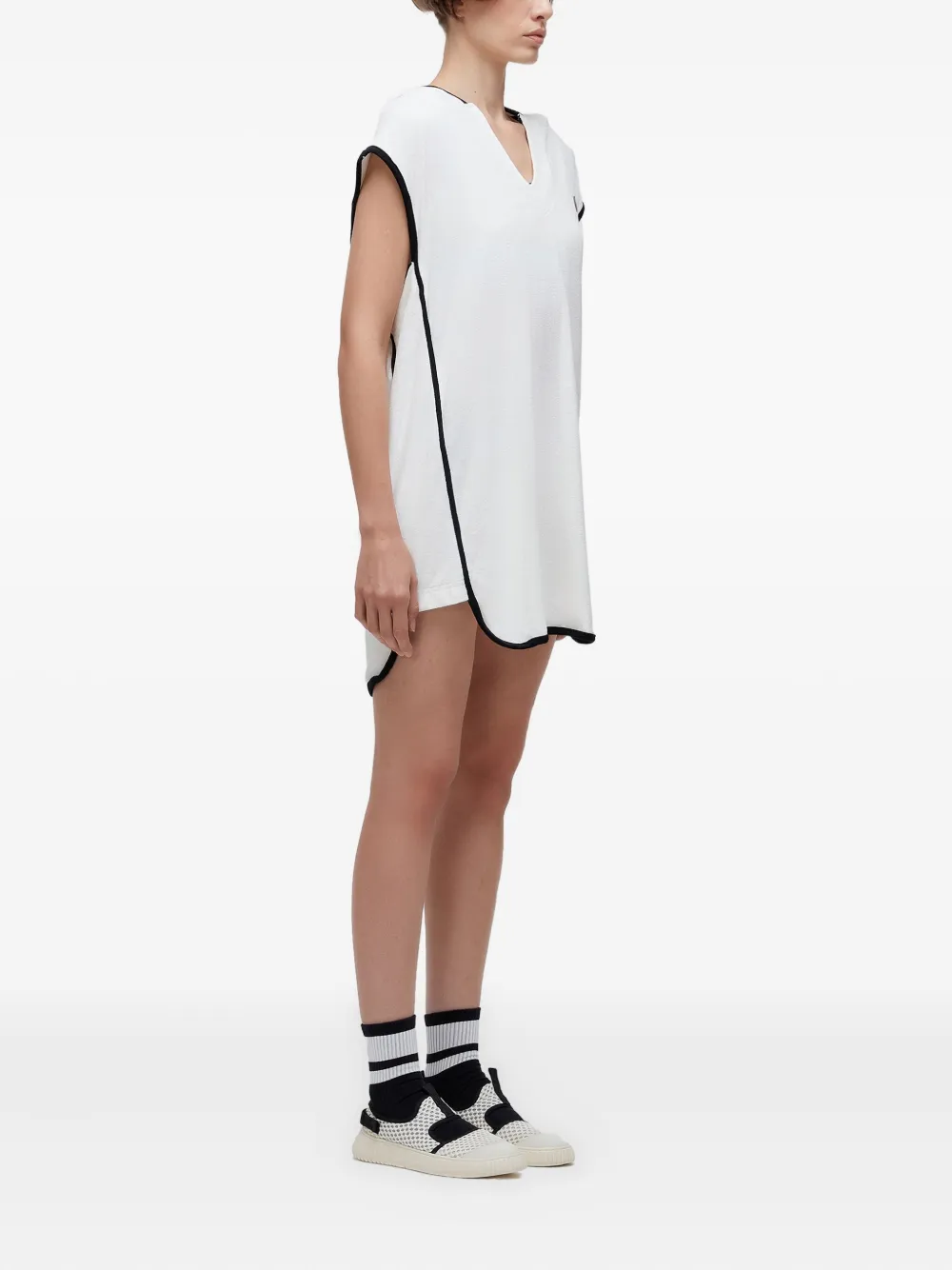 Osklen Layered Hooded Dress In White
