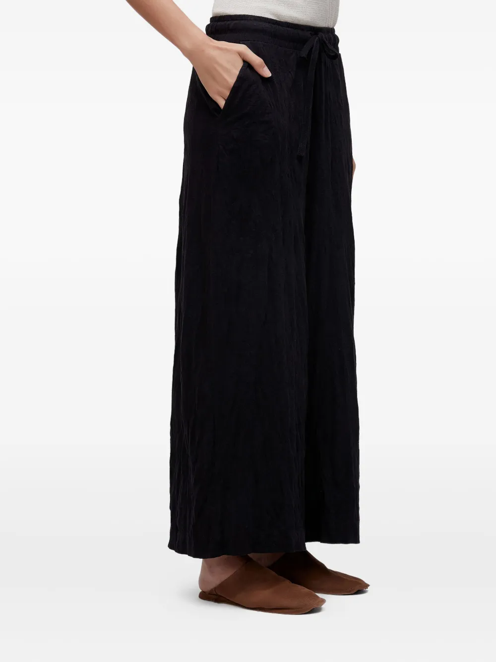 Osklen Wrinkle-effect Trousers In Black