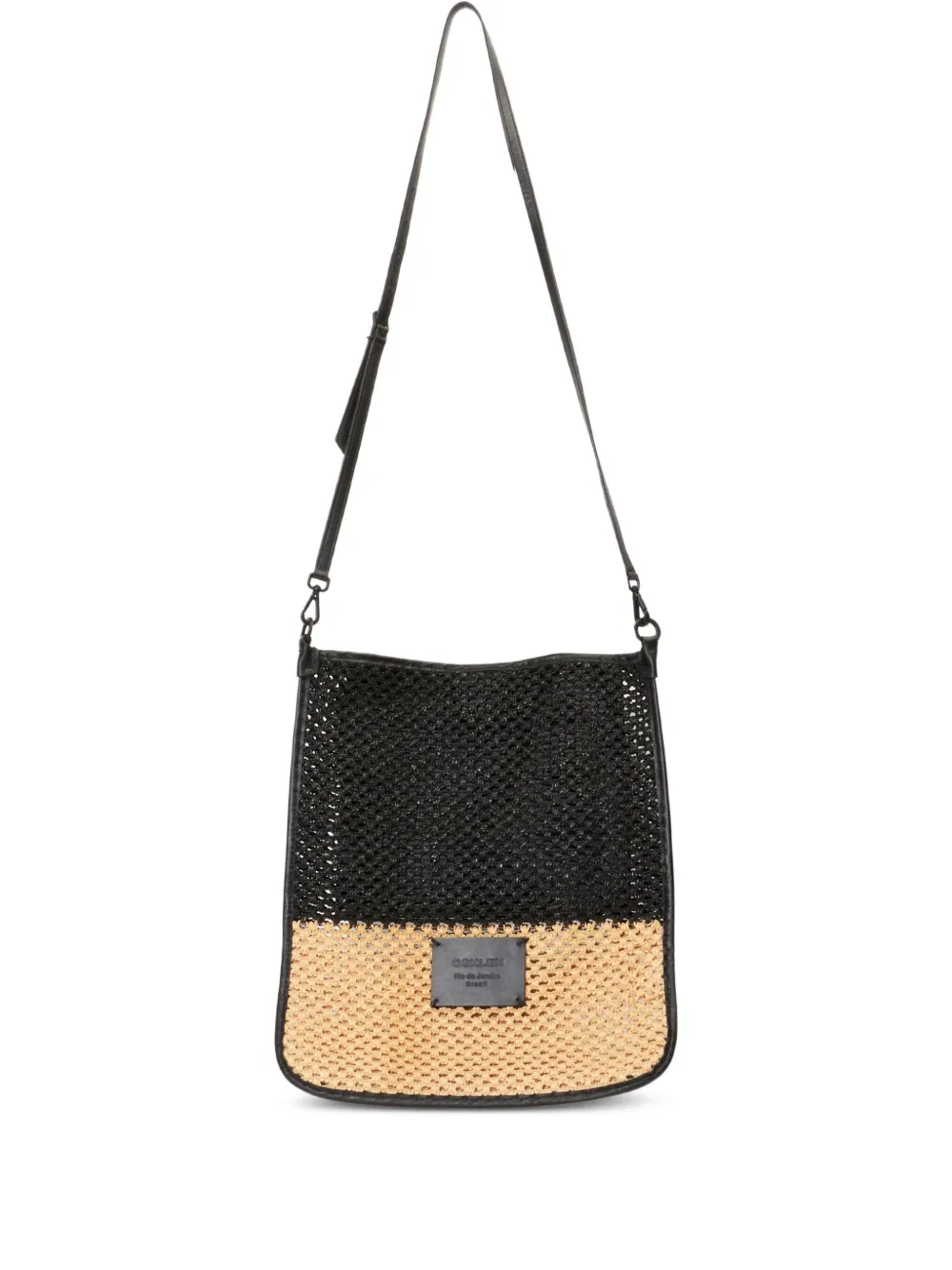 Osklen bi-color woven shoulder bag | Neutrals | Image 1