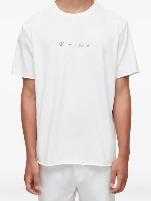 Osklen trident graphic raw-edge t-shirt
