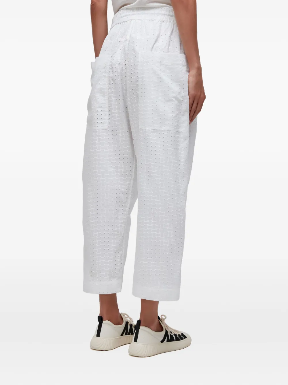 Osklen Laise Eyelet-detail Drawstring Trousers In White