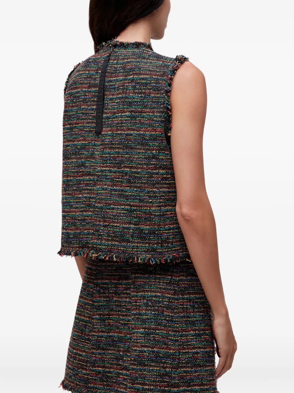 Osklen Tweed top Zwart