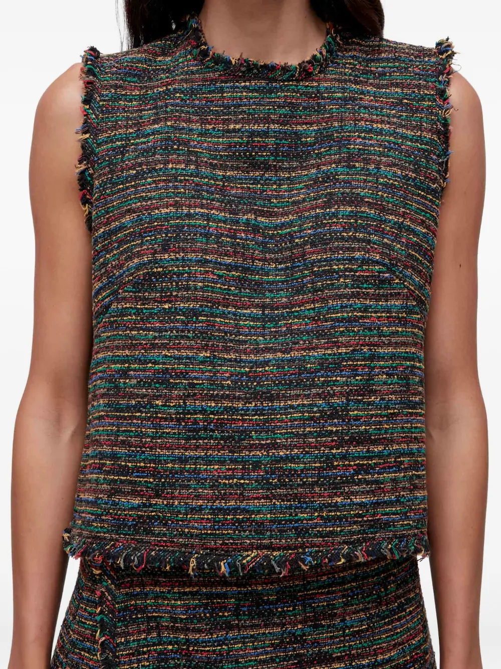 Osklen Tweed top Zwart
