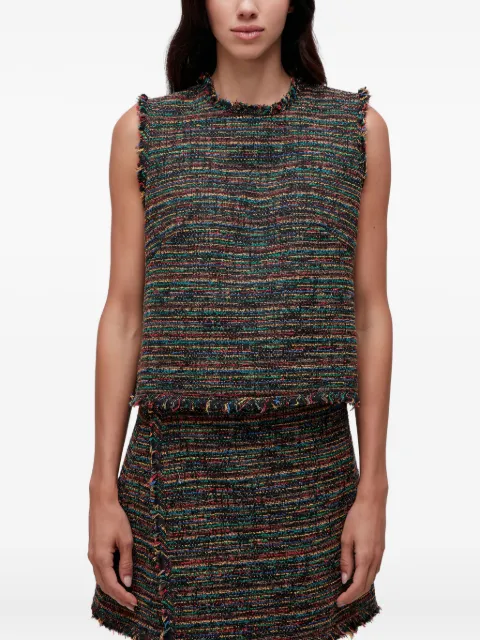 Osklen fringed tweed top