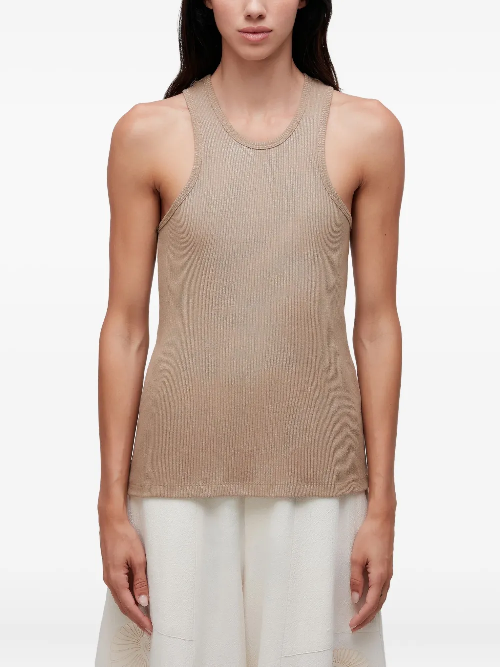 Osklen Ribbed Racerback Tank Top In Brown