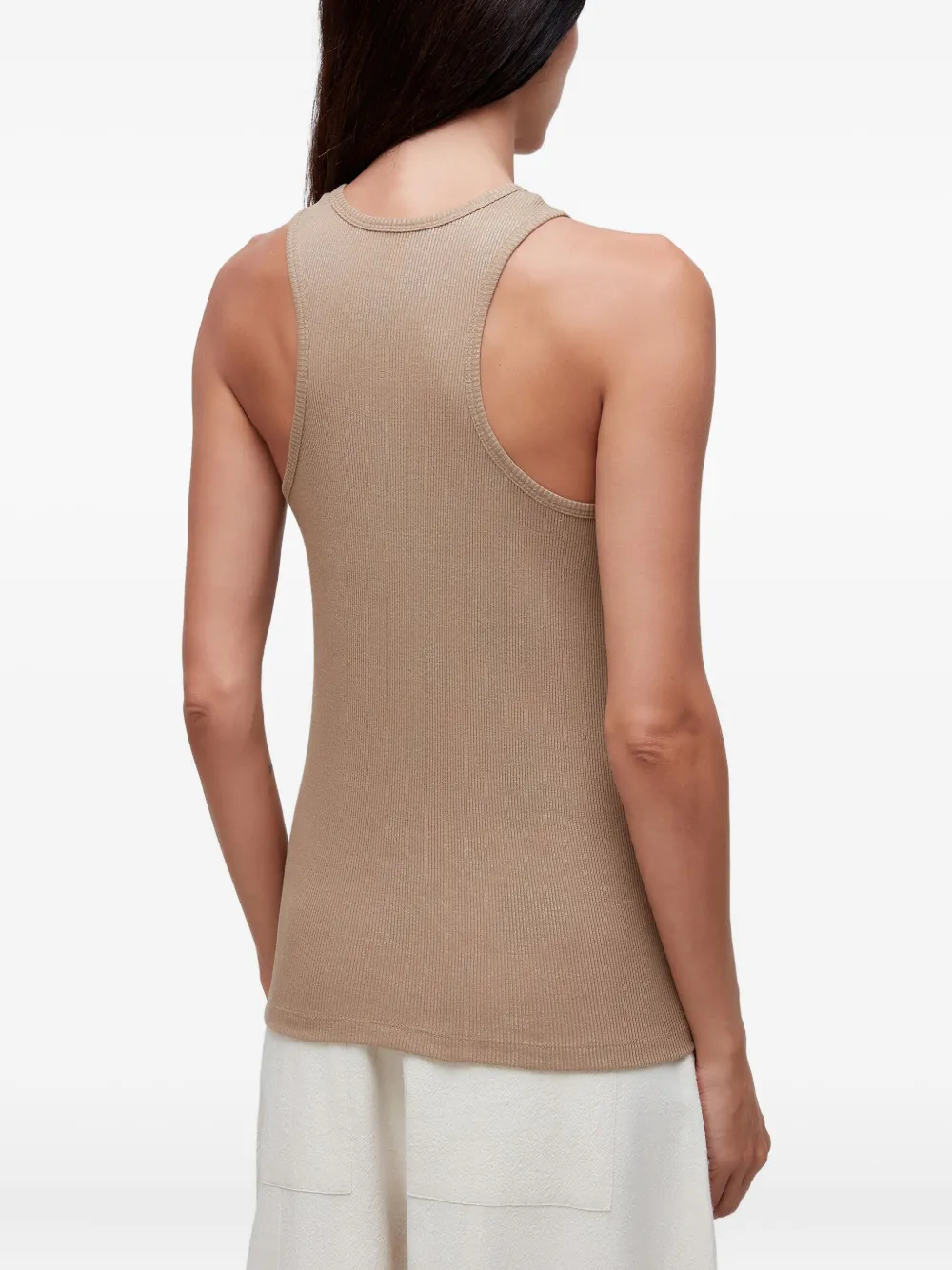 Osklen Ribbed Racerback Tank Top In Brown