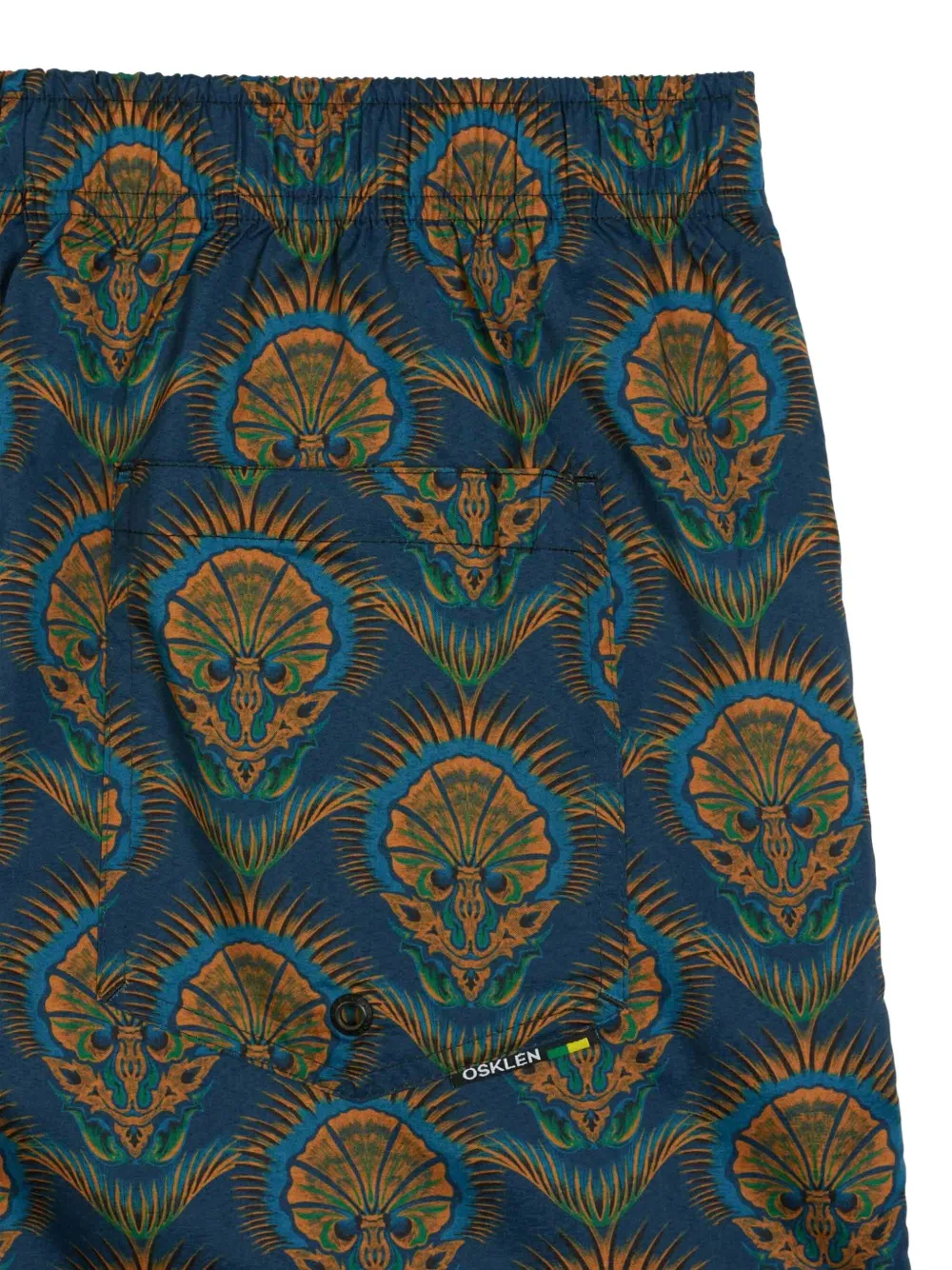 Osklen Aquaone Flex Peacock-pattern Swim Shorts In Blue