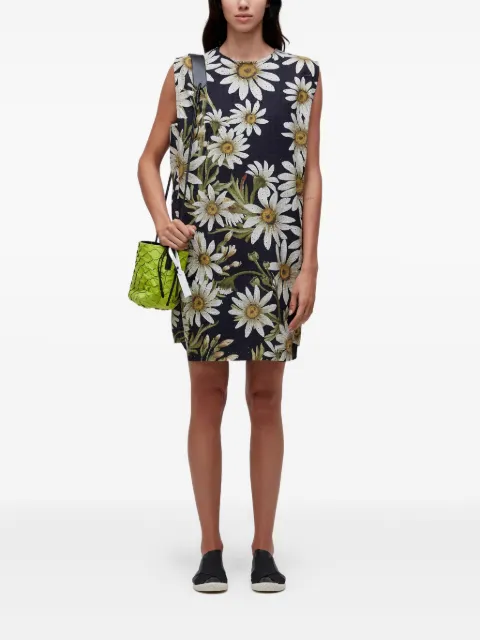 Osklen vestido corto sin mangas con margaritas estampadas