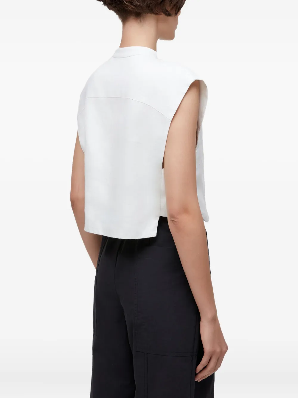  Osklen Textured Panelled Sleeveless Blouse - White 