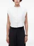 Osklen textured panelled sleeveless blouse - White