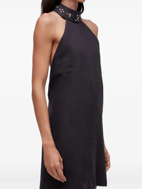 Osklen vestido corto con cuello halter y detalles