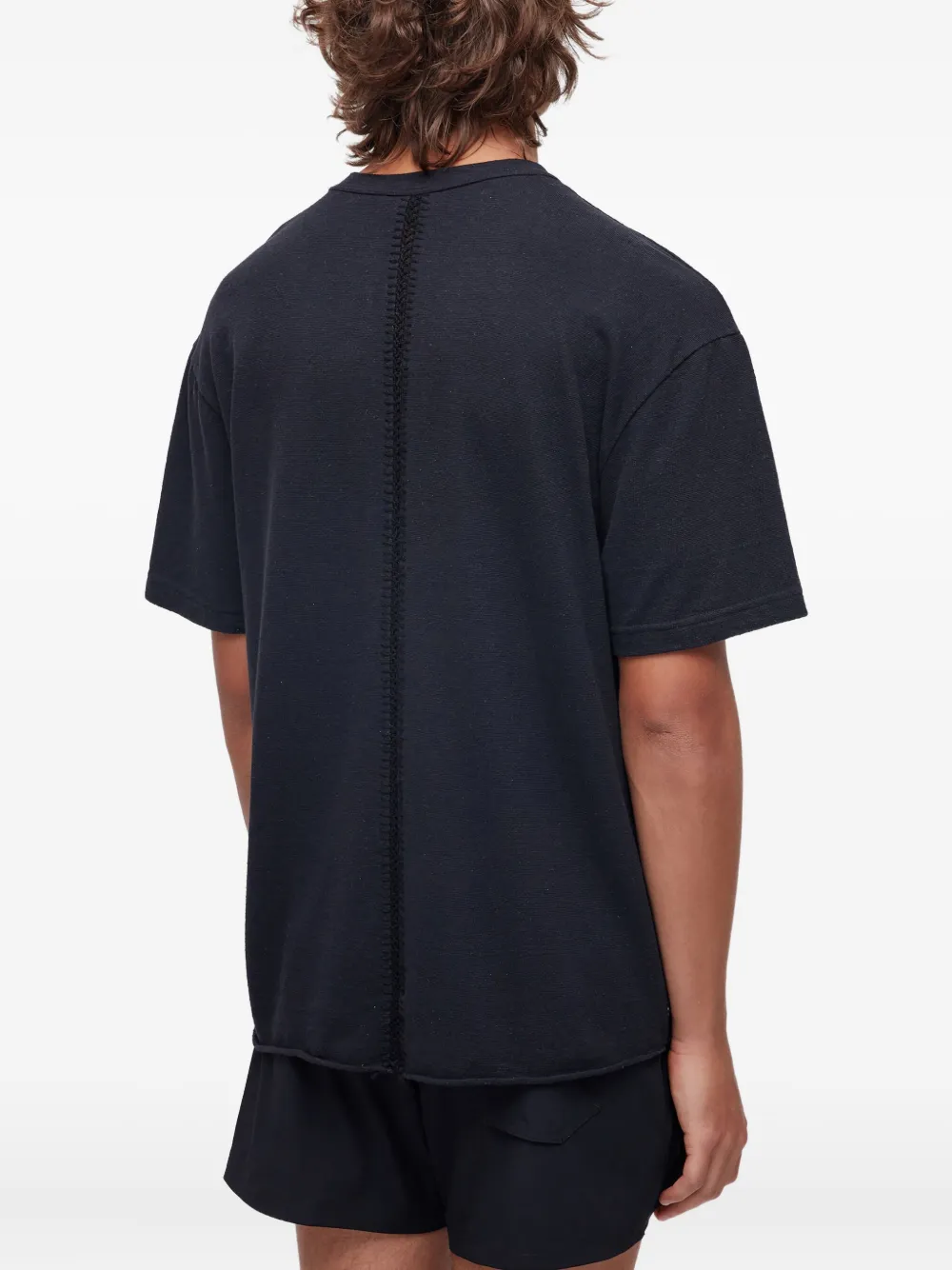 Osklen T-shirt met gehaakt detail Zwart