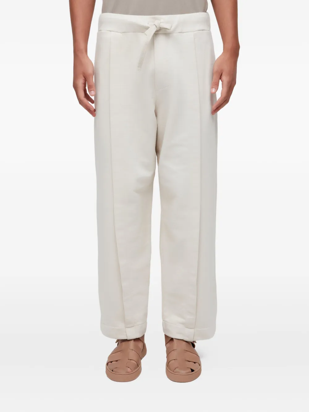 Osklen pleated drawstring trousers | Neutrals | Image 1