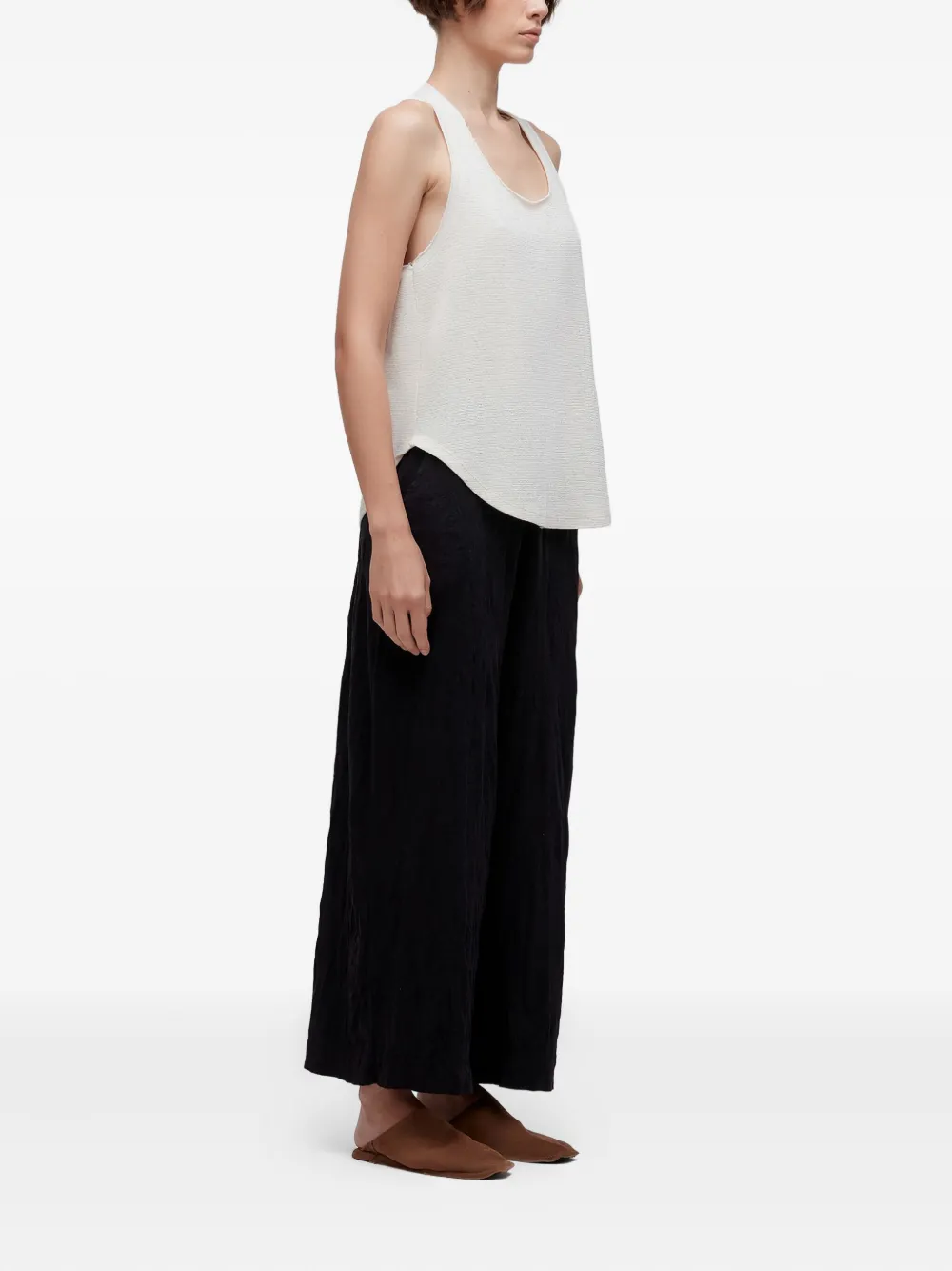  Osklen Racerback Textured Top - White 