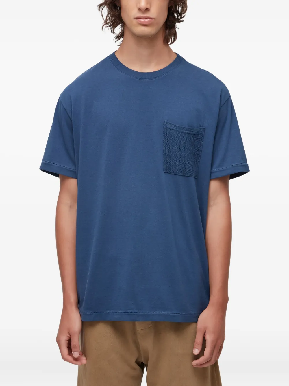 Osklen t-shirt à poche texturée | bleu | Image 1
